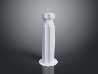 Modern Minimalist Lighting Combination With Geometric White Columnar Structure And Sleek Surface Round Base 3d model