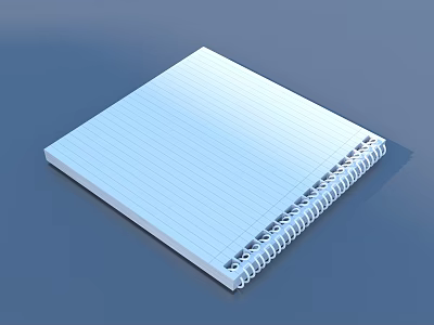 Spiral Bound Lined Notebook Perfect For Daily Note Taking And Organizing 3d model