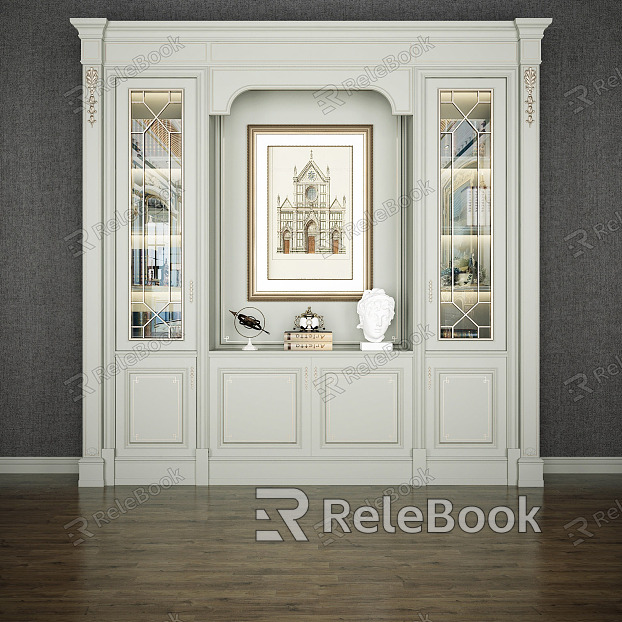 European-style bookcase model