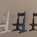 Children's Chairs With White Blue Brown Simple Design For Kids Room