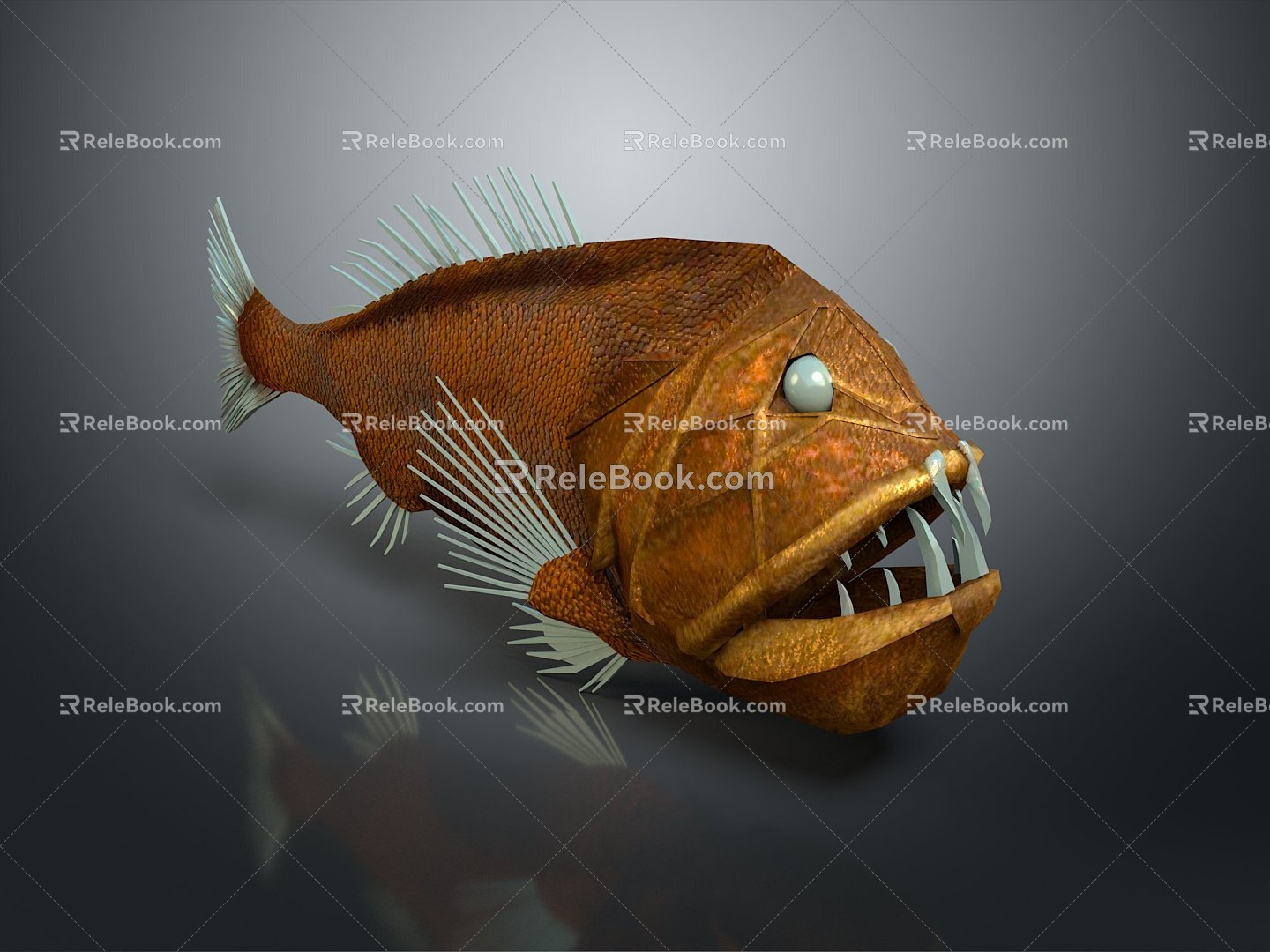 fish carnivorous fish piranha piranha freshwater fish sea fish animal game animal cartoon animal 3d model