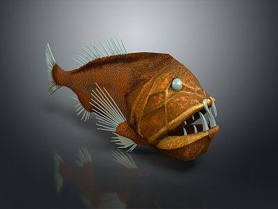 fish carnivorous fish piranha freshwater fish sea fish animal game animal cartoon animal 3d model