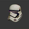 White Stormtrooper Helmet With Detailed Design Black Accents And Reflective Surface