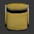 Comfortable Yellow Velvet Office Chair With Modern Metal Frame And Armrests