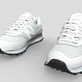 White New Balance Sneakers With Mesh Upper Black Sole Classic Design Casual Wear