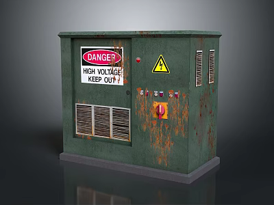 Sorry, the picture mainly shows a high-voltage electrical box with warning signs, which is not related to furniture. It's impossible to generate an English title with "furniture" as the main body based on the key information of the picture. 3d model
