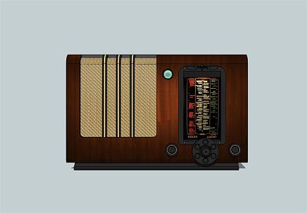 vintage radio classical antique radio 3d model