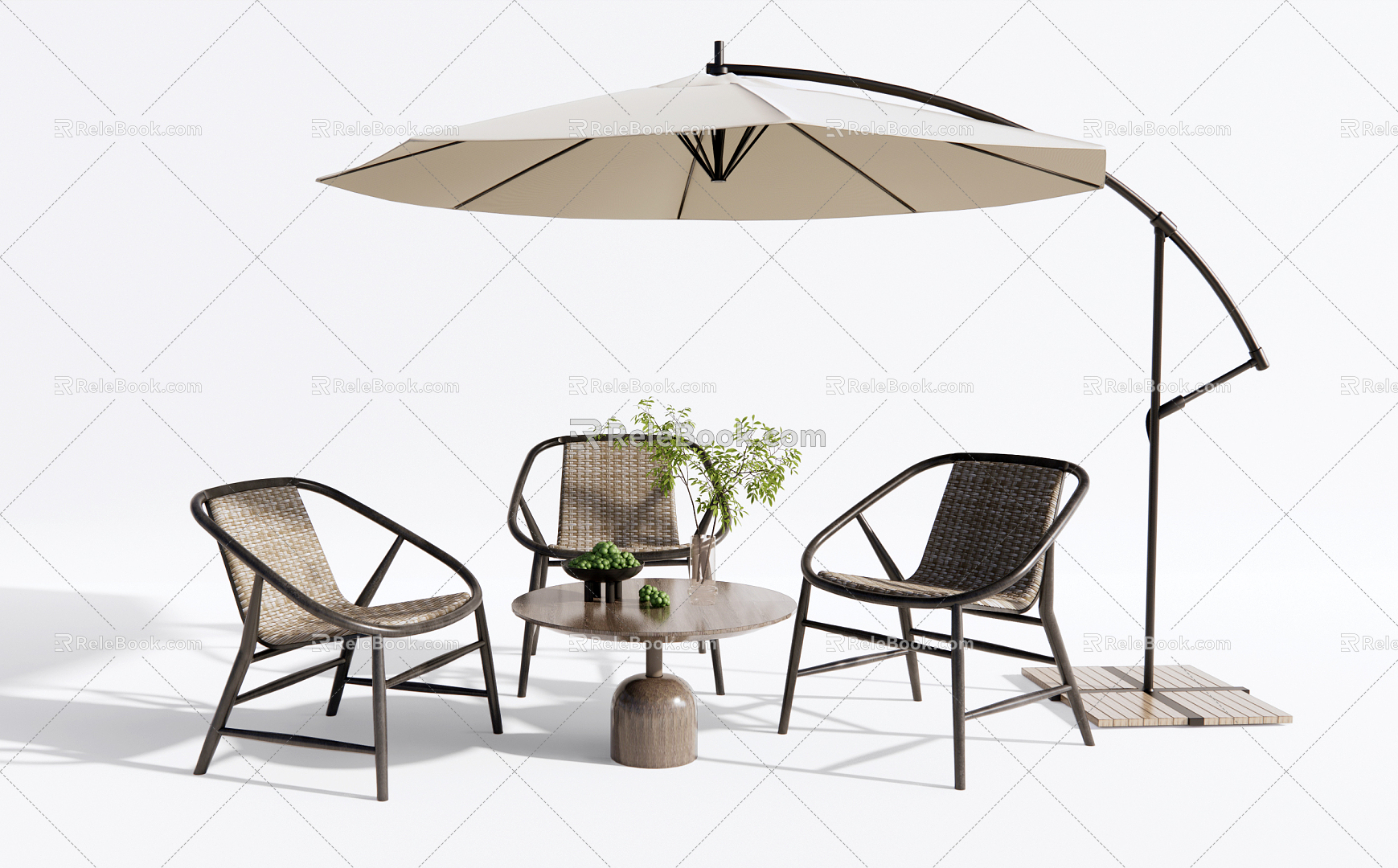 Modern Outdoor Table and Chair Outdoor Leisure Table and Chair model