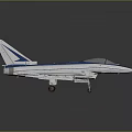 Detailed Modern Fighter Jet Weapon With Silver Blue Stripes Streamlined Wings And Cockpit