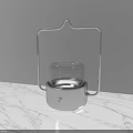 Modern Table Lamp With Metal Handle Minimalist Design Warm Light And Marble Base