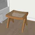 Modern Stool Small Bench Chandigarh Small Bench Shoe Changing Stool 3d model