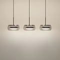 Now chandelier net red chandelier restaurant chandelier 3 chandelier combination 3d model