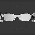 White Smart Glasses With Built in Earphones And Modern Sleek Design Electronic Device