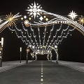 Event Passage With Festive Decorative Archway And Shining Star Lights