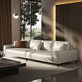 Sofa Living Room Space Simple 3d model