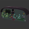 Advanced Ergonomic Control Panel With Digital Screen Joysticks And Control Buttons