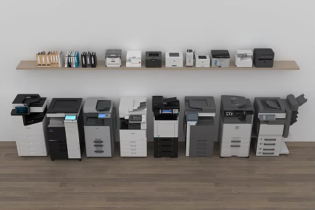 Printer Copier Fax Machine Printing Equipment Electronic Equipment 3d model