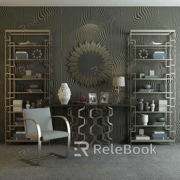 Post-modern Storage Rack Simple Single Chair Storage Rack Decorative Table Furnishings Combination model