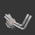 Industrial Robotic Arm Equipment With White Structure Red Indicator And Multiple Interfaces