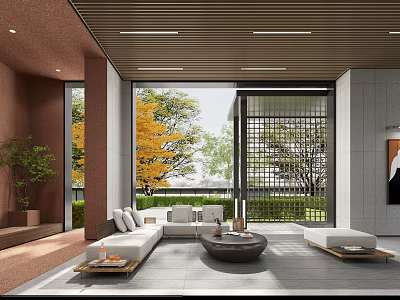 Modern Open Kitchen Interior Design With Island Counter And Spacious Layout 3d model