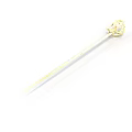 Golden Sculpture Carving with Slender Rod and Intricate Decorative Top Design