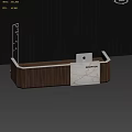 Lobby Reception Desk 3D Model 3d model
