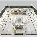 Seraphine Store Interior With Shoe Racks Display Cabinets Lighting Counter Green Plants And Marble Floor