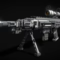 modern machine gun 3d model
