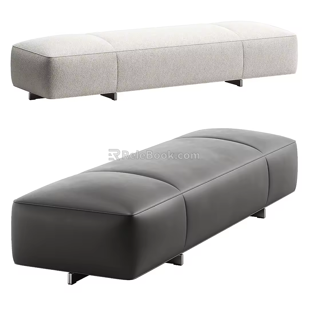 Minotti sofa stool fabric stool bench leisure stool bed 3d model