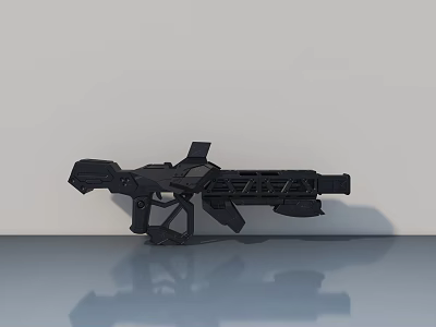 Modern Black Swing Door With Sleek Surface And Durable Metal Frame 3d model