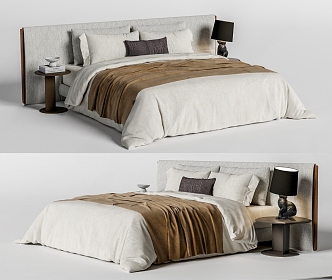 Double bed 3d model