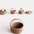 Natural Woven Household Baskets With Various Shapes For Storage And Decor