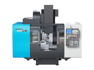 Doosan Industrial CNC Machining Center with Control Panel and Display Screen for Precision Metalworking Operations 3d model