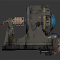 Modern engine sci-fi engine generator sci-fi components 3d model