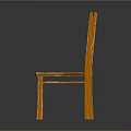 Wooden Leisure Chair With Natural Wood Color Backrest And Sturdy Seat