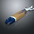Wooden Handle Household Tool With Blue Stripe And Metal Head Design