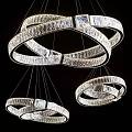 Modern Crystal Chandelier With Multiple Circular Rings For Elegant Interior Lighting 3d model