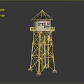 Stellar Texas Water Tower With Metal Frame Flag And Black Roof Design