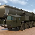 Heavy Duty Military Utility Vehicle Featuring Missile Launcher And Multi Wheel Structure On Outdoor Ground