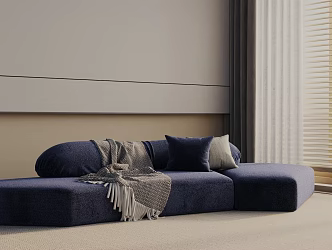 Modern three-seat sofa 3d model