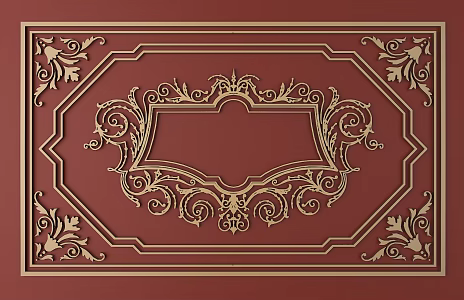 European-style Metal Carved European Pattern Hollow Carved Pattern 3d model