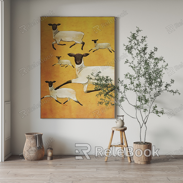 Modern Animal Painting Hanging Painting Decorative Painting model