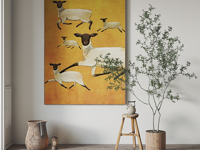 Modern Animal Painting Hanging Painting Decorative Painting model