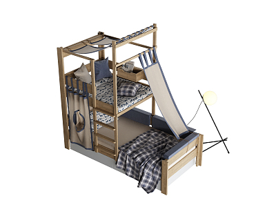 Modern Top-Down Bed Top-Down Bed 3d model