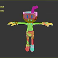 Cute Cup Shaped Cartoon Character With Red White Striped Hat Red Nose And Outstretched Arms
