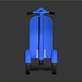 Modern Blue Electric Scooter Design With Sleek Body Black Wheels And Handlebar