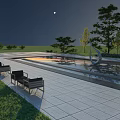 Modern High Rise Residential Building With Glass Facade Balconies And Green Landscaping