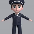 Cartoon Characters Police Uncle 3d model