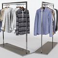 Modern Clothes Clothing Shirt Shirt Hanger Storage Rack Coat Clothing Store Hanger Sweater 3d model