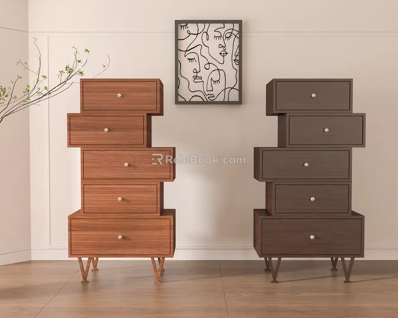 Bucket cabinet combination 3d model